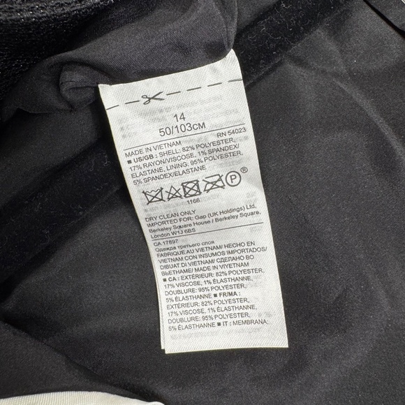 Banana Republic Black Moto Jacket - Size 14 - Picture 6 of 6